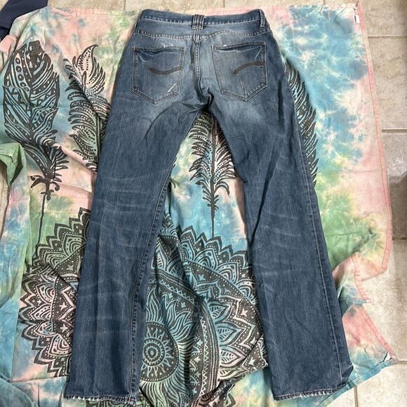Jules Jeans button fly lightly distressed low rise straight - Picture 5 of 7